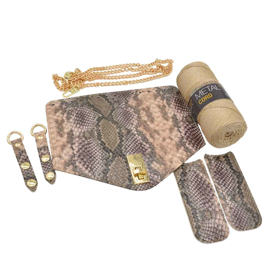 SNAKE-MULT-KHAKI - Snake Khaki-Pink