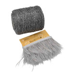 Picture of Kit Envelope Bag with Precious Stones/Feathers with 300gr Silky Cord Yarn. Choose Your Color!