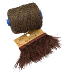 Picture of Kit Envelope Bag with Precious Stones/Feathers with 300gr Silky Cord Yarn. Choose Your Color!