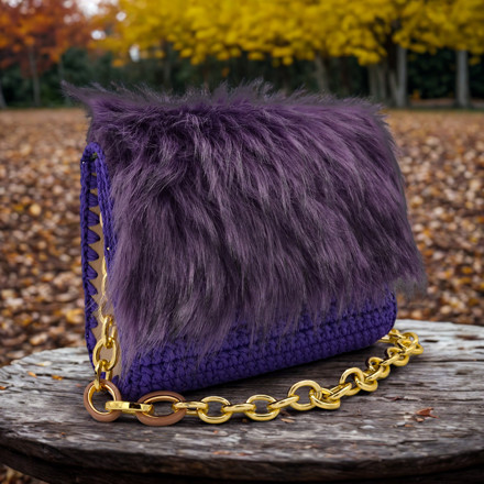 Picture of Kit POCHETE  with Fur and Catenella Yarn 500g