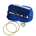 Picture of KIT Velvet Marshmallow Bag with Feathers