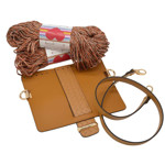 Picture of Kit MELLIA Bag Cover, 23cm Camel with 120cm Strap and 400gr Hearts Cord Yarn, Multicolor Tabac