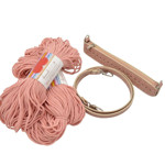 Picture of Kit Zipper Full 25 cm, Pink with 400gr  Heart Cord Yarn, Pink