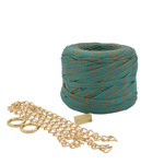 Picture of KIT Multicolor RIBBON Yarn Bag  with Crochet Handle