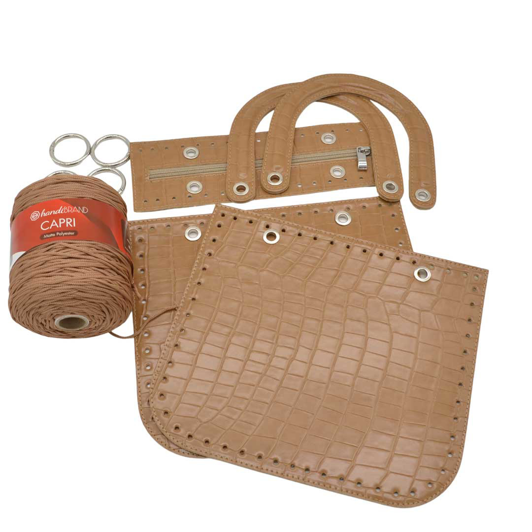 CROCO-2/CAMEL - Κροκό Aligator Camel