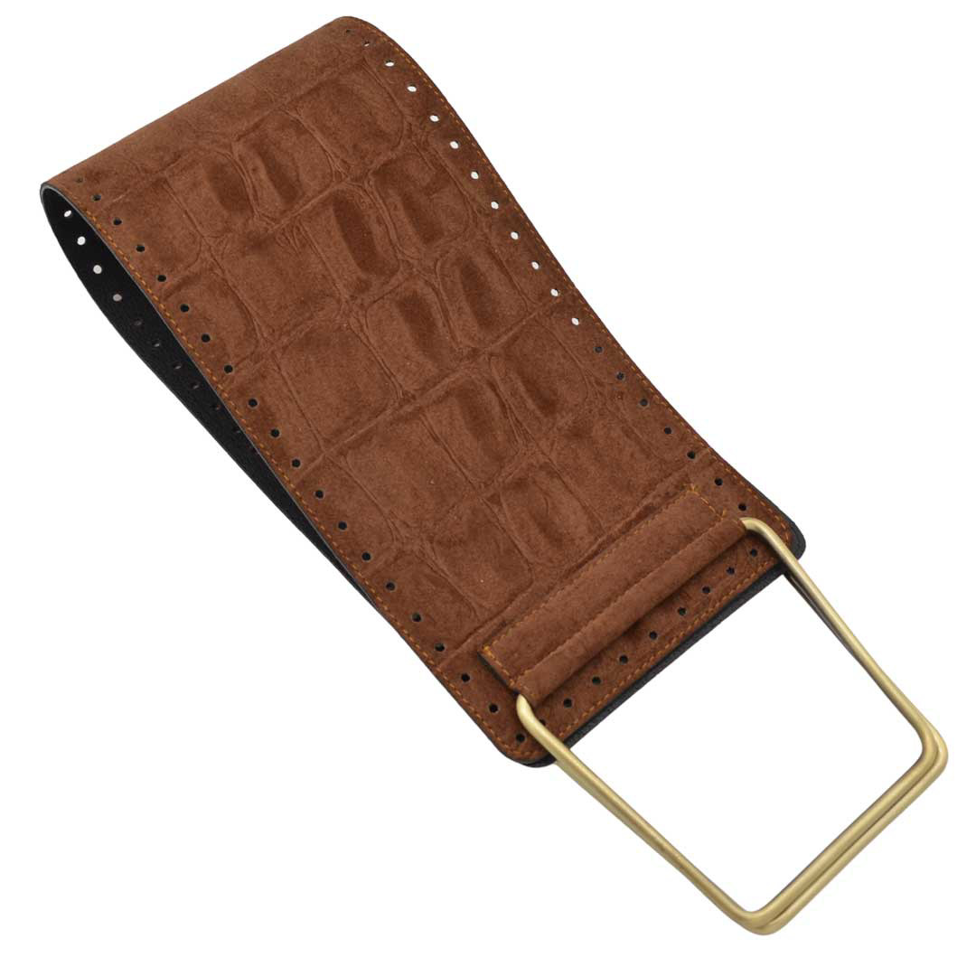 CROCO/IT-SUEDE-13 - Croco Suede Tabac