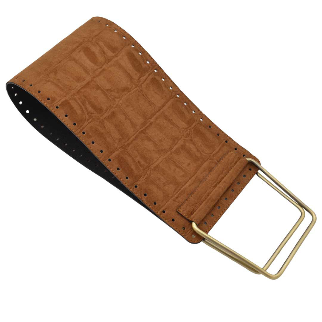 CROCO/IT-SUEDE-14 - Croco Suede Ligth Tabac
